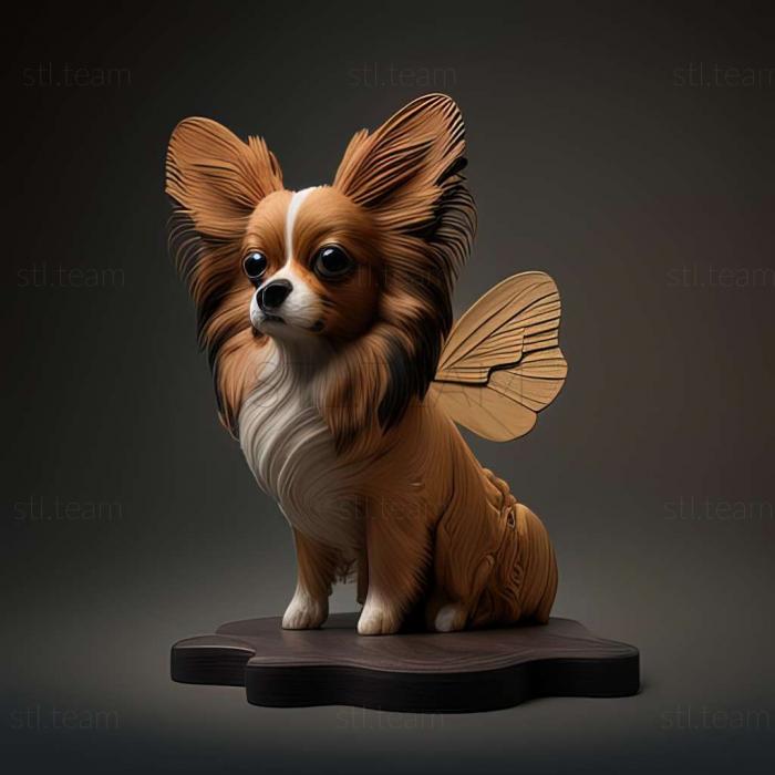 3D model Papillon dog (STL)